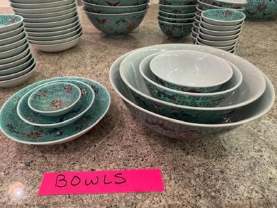 Large Set of Dishes