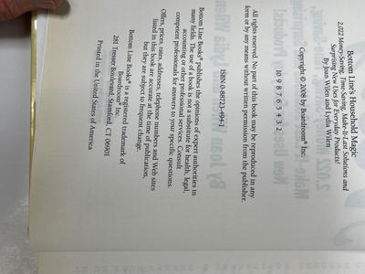 Hardcover Book - Household Magic - tips