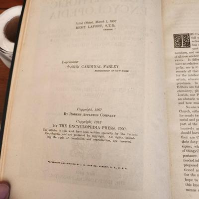 c.1913 Catholic Encyclopedia Set - 15 Volumes + Supplement & Index