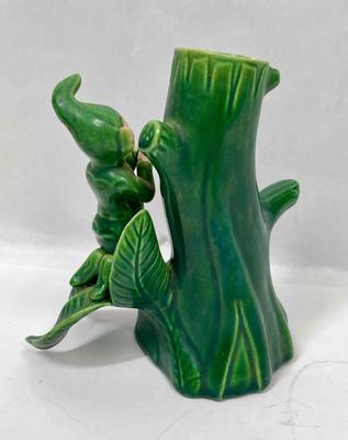 Vintage Treasure Craft Pixie Elf Vase Green Ceramic 5.5" high