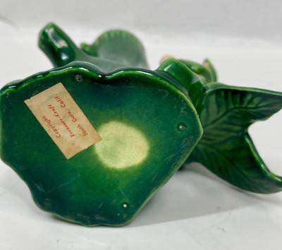 Vintage Treasure Craft Pixie Elf Vase Green Ceramic 5.5" high
