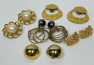Vintager Earring Lot - 5 Pair of Costume Earrings