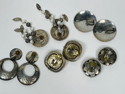 Vintage Costume Jewelry Lot of 5 Pair of Earrings
