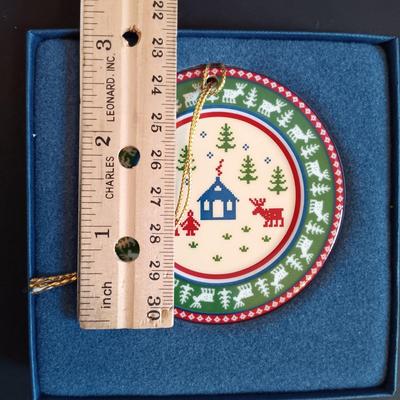 LOT 2: Waterford Holiday Heirlooms Ornament with Wedgwood Ornaments & Mini Coffee Pot