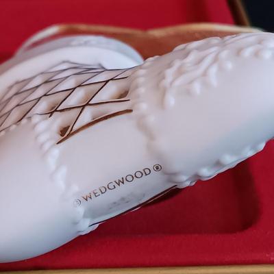 LOT 2: Waterford Holiday Heirlooms Ornament with Wedgwood Ornaments & Mini Coffee Pot