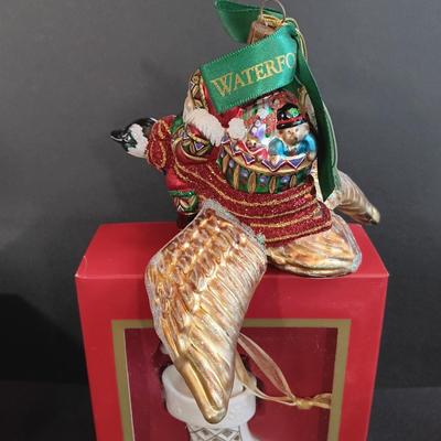 LOT 2: Waterford Holiday Heirlooms Ornament with Wedgwood Ornaments & Mini Coffee Pot