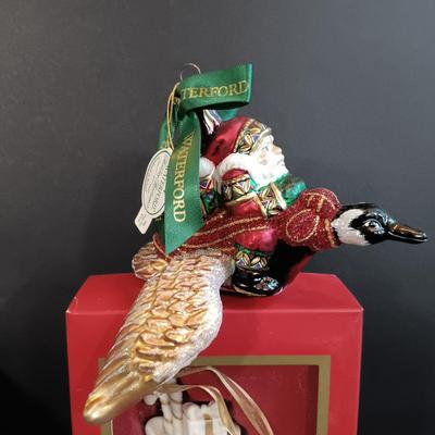 LOT 2: Waterford Holiday Heirlooms Ornament with Wedgwood Ornaments & Mini Coffee Pot