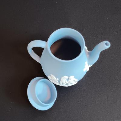 LOT 2: Waterford Holiday Heirlooms Ornament with Wedgwood Ornaments & Mini Coffee Pot