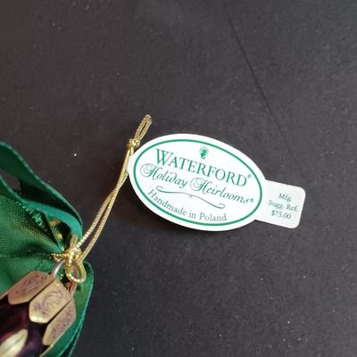 LOT 2: Waterford Holiday Heirlooms Ornament with Wedgwood Ornaments & Mini Coffee Pot