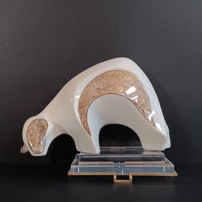LOT 4: Galos Porcelain Bull Figurine Signed and Numbered