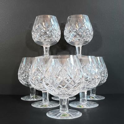 LOT 6: Waterford Crystal Brandy Balloon Glass Set of 8
