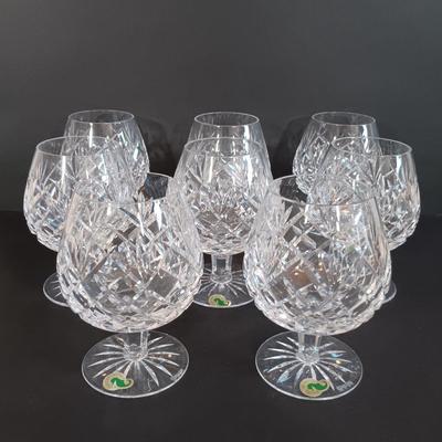 LOT 6: Waterford Crystal Brandy Balloon Glass Set of 8