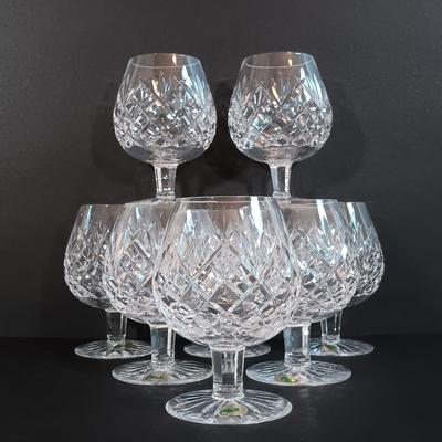 LOT 6: Waterford Crystal Brandy Balloon Glass Set of 8