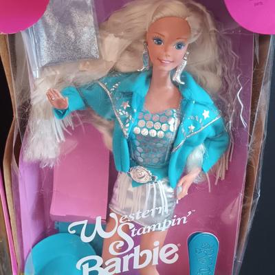 LOT 7: Vintage Elite Clothing Co. Cowboy Shirt, Western Stampin' Barbie and Ken, Lone Ranger Cheerios Tin & More