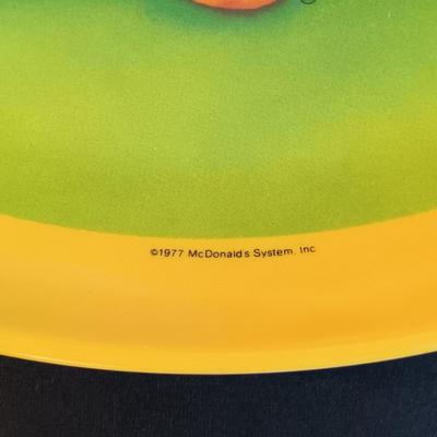 LOT 12: Vintage Ronald McDonald Bedsheets, 1970's Plates and Cups & Plush Doll