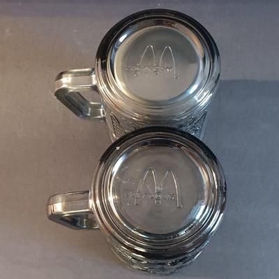 LOT 12: Vintage Ronald McDonald Bedsheets, 1970's Plates and Cups & Plush Doll