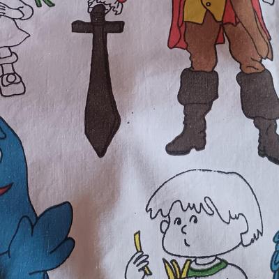 LOT 12: Vintage Ronald McDonald Bedsheets, 1970's Plates and Cups & Plush Doll