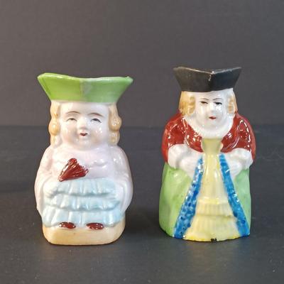 LOT 14: Wedgwood Devonshire Shaving Mug and Brush, Boot Stein Shot Glass, Mini Toby Jugs & More