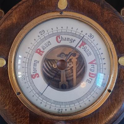 LOT 15: Vintage Mother of Pearl Inlaid Barometer