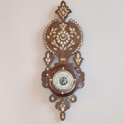 LOT 15: Vintage Mother of Pearl Inlaid Barometer