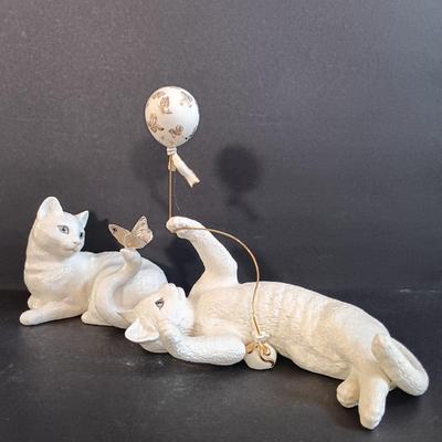 LOT 17: Lenox 'Enchantment' and 'Captivation' Cat Figurines