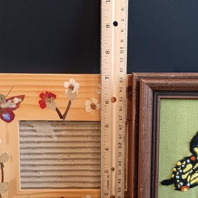LOT 18: Vintage Framed Butterfly Taxidermy, Lily Alexander Signed Art Plate, Daher Tin & More