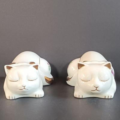 LOT 19: Collection of Porcelain Cat Figurines