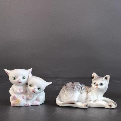LOT 19: Collection of Porcelain Cat Figurines