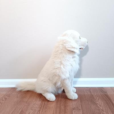 LOT 30: Pair of Golden Retriever Plush Dogs 20" and 30"