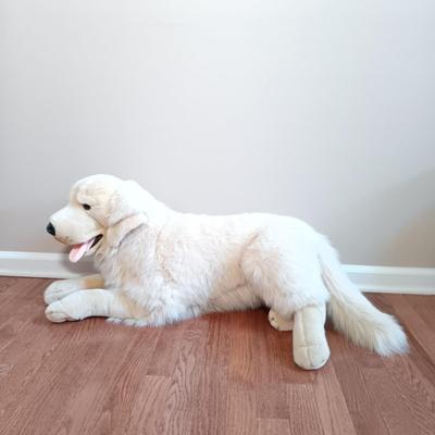 LOT 30: Pair of Golden Retriever Plush Dogs 20" and 30"