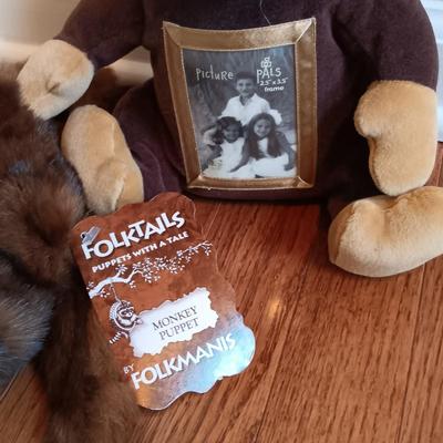 LOT 31: Vintage KayBee Toys White Monkey, Hosung Monkey Puppet, Folkmanis Hand Puppet & More