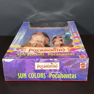 LOT 42: Disney's Sun Colors Pocahontas and 1992 Belle Doll w/ Barbie 'Dolls of the World' Princess of the Pacific Islands