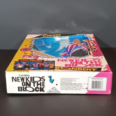 LOT 44: New Kids on the Block In Concert 1990 Donnie Doll NIB with All 4 Band Member Dolls on Stands