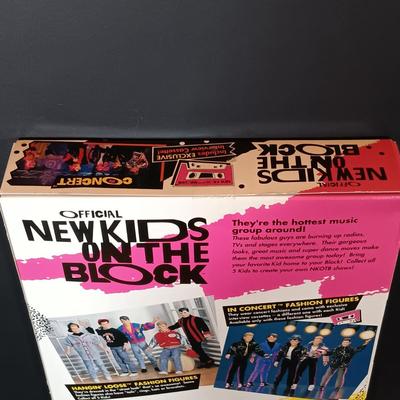 LOT 44: New Kids on the Block In Concert 1990 Donnie Doll NIB with All 4 Band Member Dolls on Stands