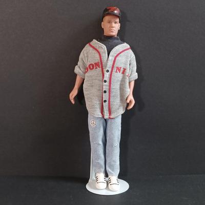 LOT 44: New Kids on the Block In Concert 1990 Donnie Doll NIB with All 4 Band Member Dolls on Stands