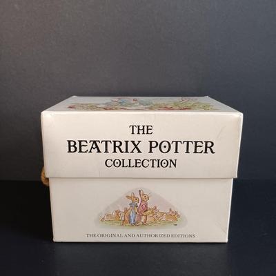 LOT 51: Beatrix Potter Collection Featuring Wedgwood Peter Rabbit Cup and Bowl, Barbie Peter Rabbit Doll, Schmid Tom Kitten Music Box...