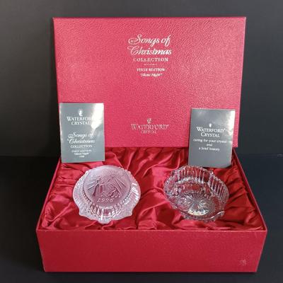 LOT 52: Waterford Crystal Songs of Christmas 1st Edition "Silent Night" Trinket/Music Box In Original Packaging