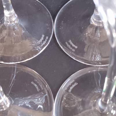 LOT 53: Set of (4) Waterford Marquis Gold Rimmed Champagne Flutes