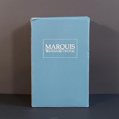 LOT 53: Set of (4) Waterford Marquis Gold Rimmed Champagne Flutes