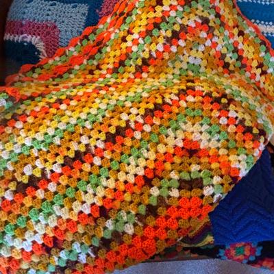 LOT 82: Hand Crocheted Afghans
