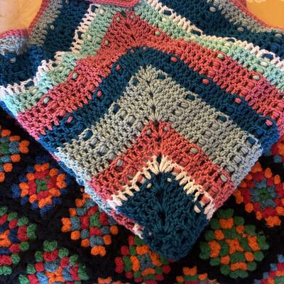 LOT 82: Hand Crocheted Afghans