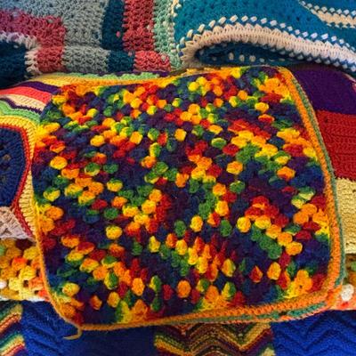 LOT 82: Hand Crocheted Afghans