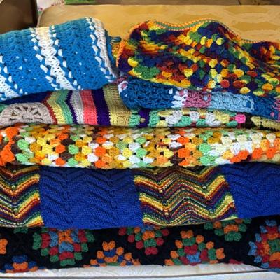 LOT 82: Hand Crocheted Afghans