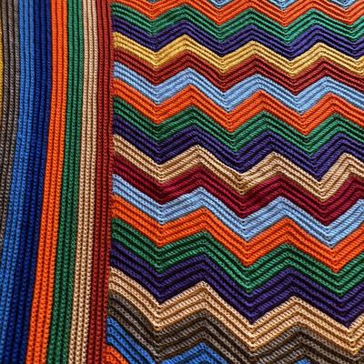 LOT 84: Hand Crocheted Bed Blanket/Afghan