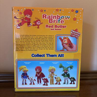 LOT 86: Rainbow Brite Dolls w/DVDs: Red Butler w/Romeo & Rainbow Brite w/Trink