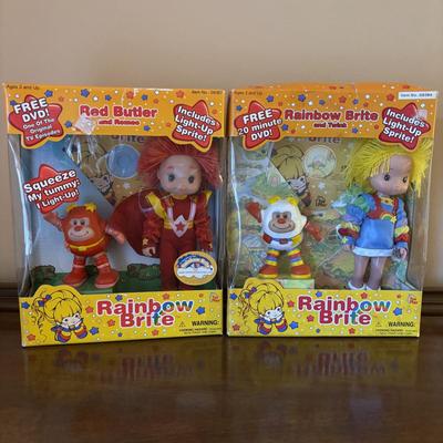 LOT 86: Rainbow Brite Dolls w/DVDs: Red Butler w/Romeo & Rainbow Brite w/Trink