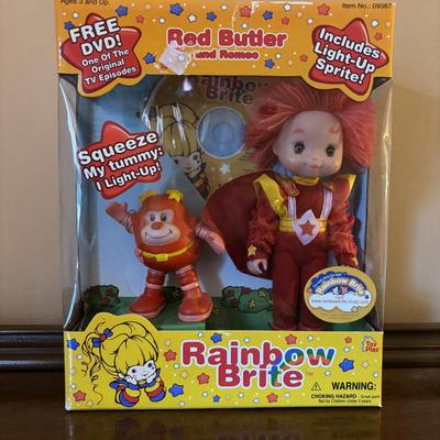 LOT 86: Rainbow Brite Dolls w/DVDs: Red Butler w/Romeo & Rainbow Brite w/Trink