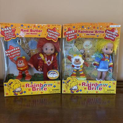 LOT 86: Rainbow Brite Dolls w/DVDs: Red Butler w/Romeo & Rainbow Brite w/Trink