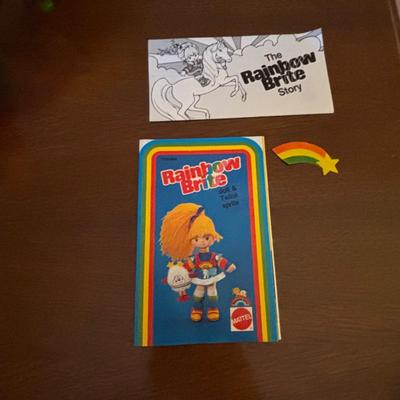 LOT 86: Vintage RAINBOW BRITE 10" Doll 1983 Hallmark Mattel & Rainbow Flat Sheet