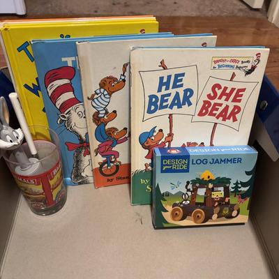 LOT 90: Dr. Suess Books, Wind-up Walking Toys. Simpsons Pez Dispensers, Fisher Price Medical Kit & More